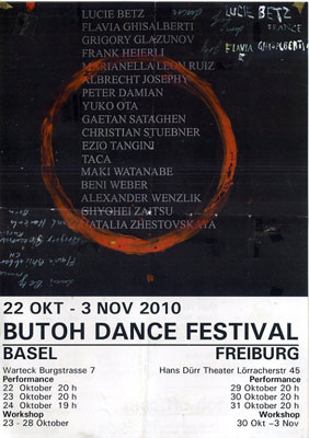 Affiche du festival Butoh Off 2010